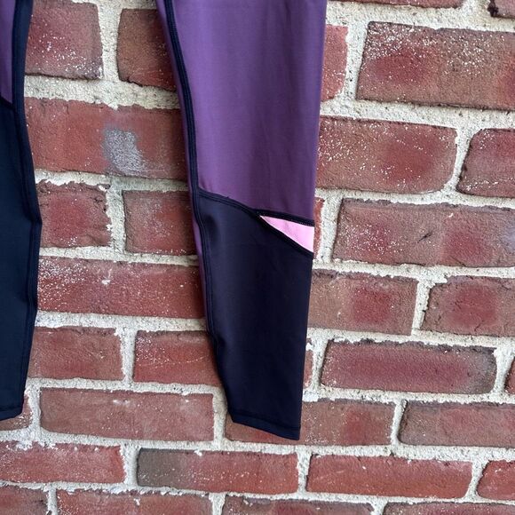 ZYIA Active Womens Hi-Rise Joker Light N Tight 28" Leggings Purple Black 6-8 NEW - Picture 3 of 10